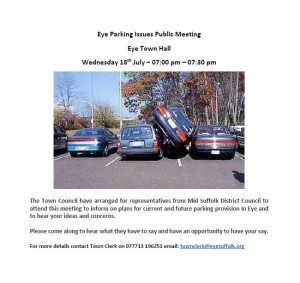 Eye Parking Issues Public Meeting - poster.