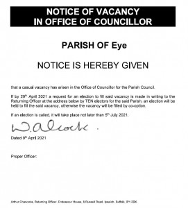 Casual Vacancy Notice