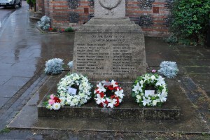 Picture shows three wreaths in tribute to Queen Elizabeth ll