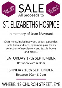 Poster Sale of Woll, Linen, Beads and Craft Books