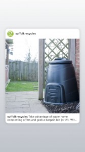 Garden Recycling composting bins for garden trimmings and vegetable waste