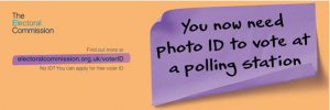 You must take photo ID to enable you to vote in all elections