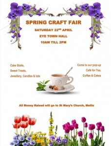 Visit Eye Spring Fair 2023 in Eye Town Hall Eye Suffolk IP23 7AF