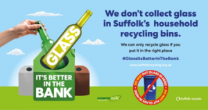 Bottle bank image recycling glass place it in the bank