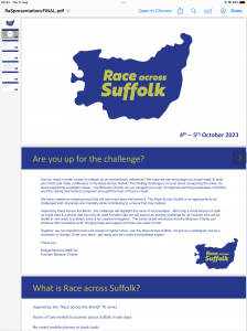 Race Across Suffolk team event from Eye Suffolk